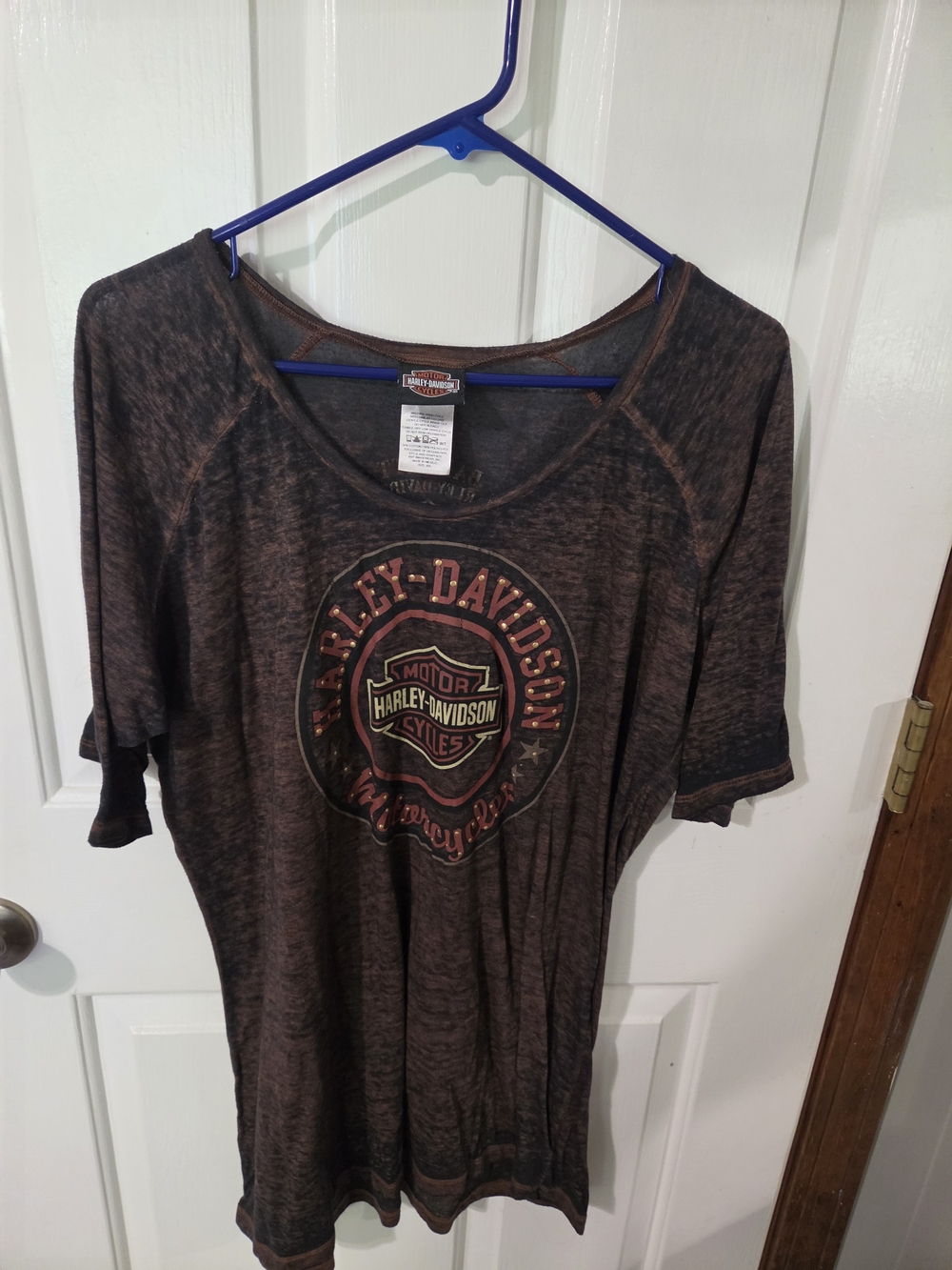 Harley-Davidson Brown & Black Short Sleeve Logo Tee